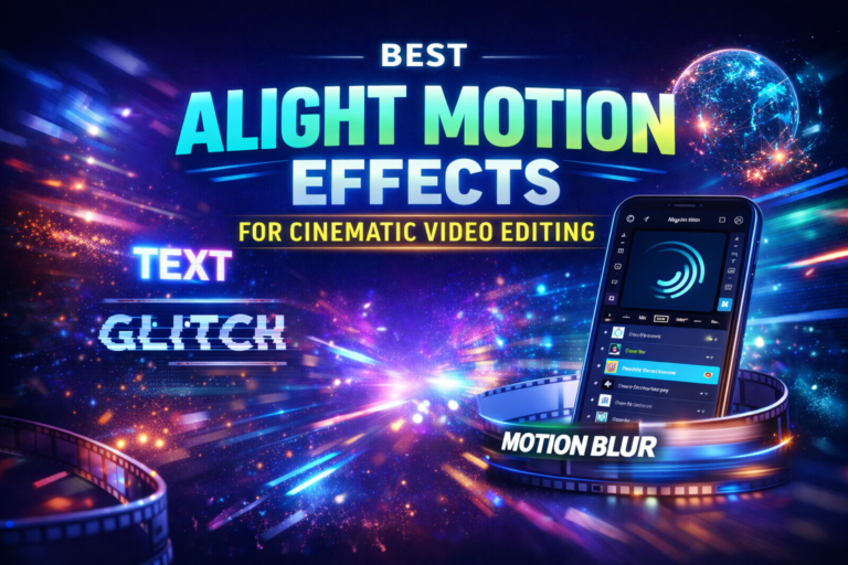 Alight motion effects for cinematic video editing