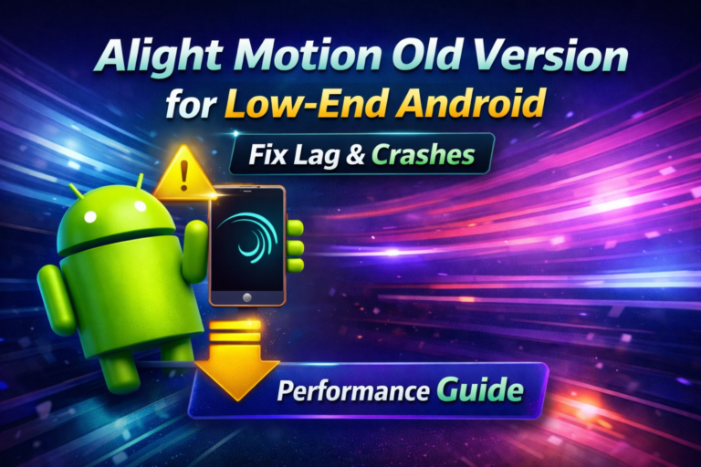 Alight Motion old version for low end Android to fix lag crashes and improve performance